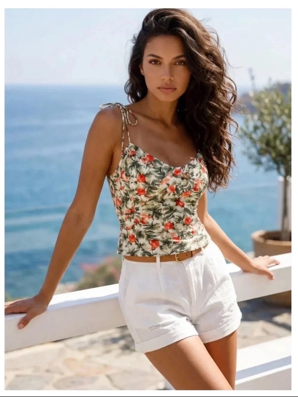 Abercrombie & Fitch Tie- Shoulder cami tank top Medium